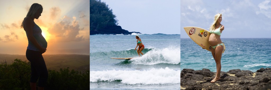 Surfeando embarazada