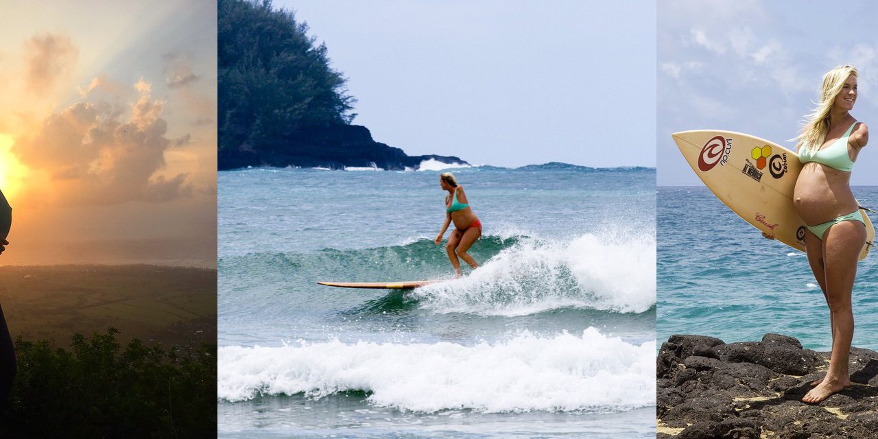 Surfeando embarazada