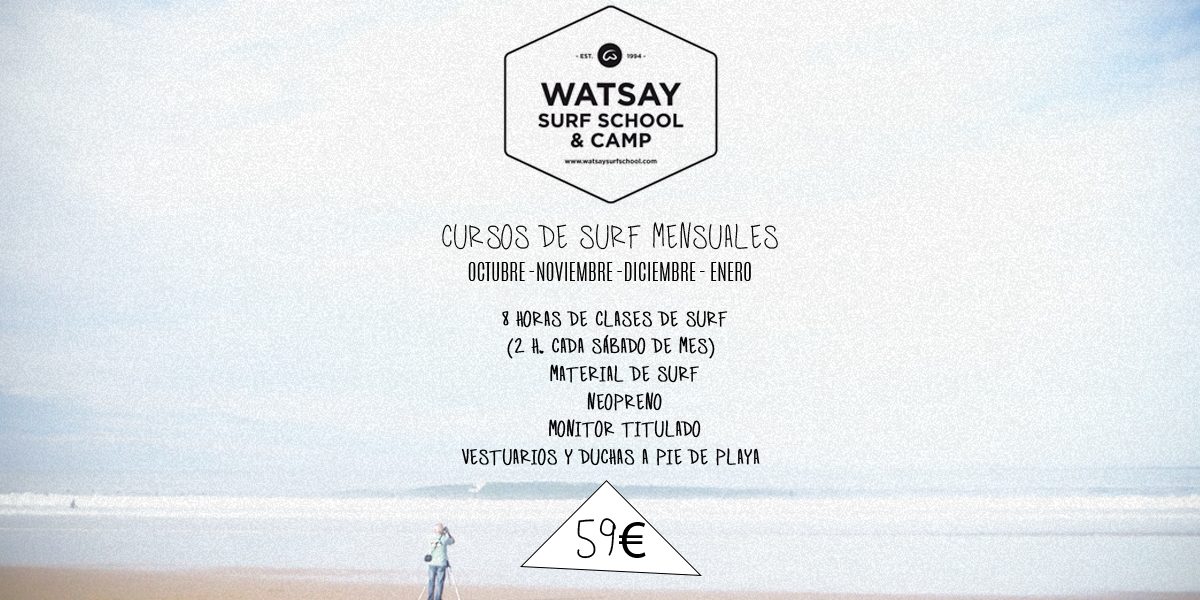 Cursos de surf mensuales - Playa de Berria