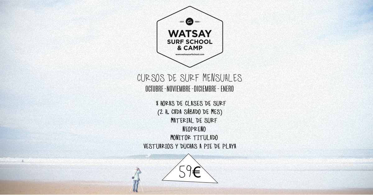 Cursos de surf mensuales - Playa de Berria