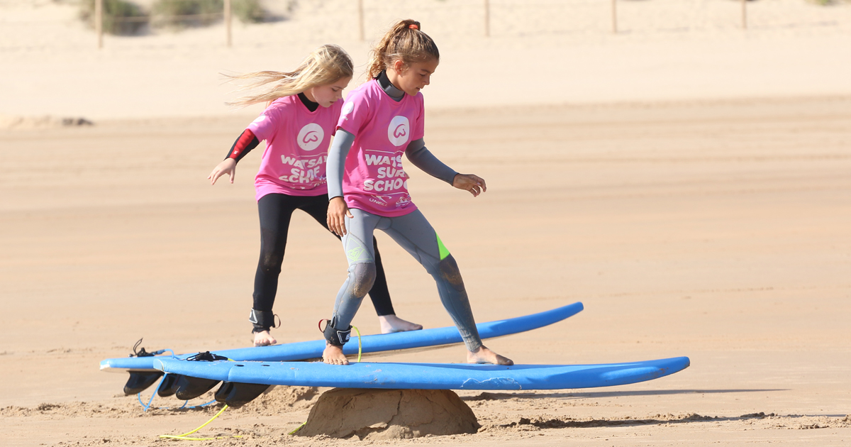 Aprendiendo la puesta en pie surf